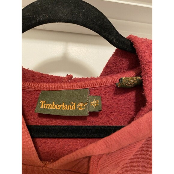 Vtg Y2K Timberland Hoodie Sweatshirt Mens XL Pullover Spell Out Embroidered logo - Picture 4 of 8